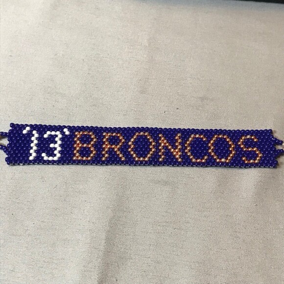 NFL Denver Broncos Beaded Bracelet - Picture 1 of 5